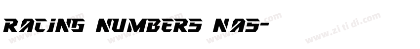 Racing Numbers Nas字体转换